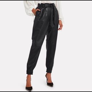 MUNTHE Houdini lamb leather jogger pants